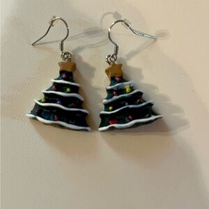 Christmas Tree Earrings with Star
